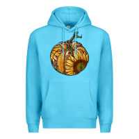 Ocean Blue sunflower pumpkin Premium Hoodie - RanaPortraitStore