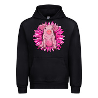 Black pink sunflower pig Urban Hoodie - RanaPortraitStore