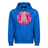 Pink Sunflower Pig Urban Hoodie | Teevron