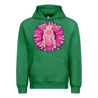 Emerald pink sunflower pig Urban Hoodie - RanaPortraitStore