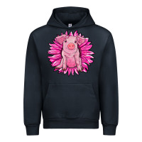Navy pink sunflower pig Urban Hoodie - RanaPortraitStore