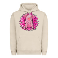 Pigment French Oak pink sunflower pig Urban Hoodie - RanaPortraitStore