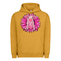 Pigment Peanut Butter pink sunflower pig Urban Hoodie - RanaPortraitStore
