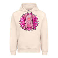 Sandshell pink sunflower pig Urban Hoodie - RanaPortraitStore