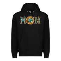 Black sunflower mom Premium Hoodie - RanaPortraitStore