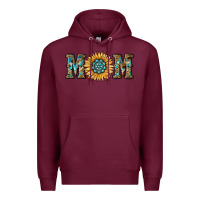 Burgundy sunflower mom Premium Hoodie - RanaPortraitStore