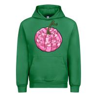 Emerald pink pumpkin with breast cancer ribbons Urban Hoodie - RanaPortraitStore