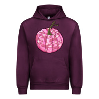 Pink Pumpkin With Breast Cancer Ribbons Urban Hoodie | Teevron