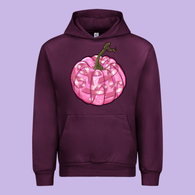 Pink Pumpkin With Breast Cancer Ribbons Urban Hoodie Designed By Ranaportraitstore