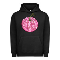 Pigment Black pink pumpkin with breast cancer ribbons Urban Hoodie - RanaPortraitStore