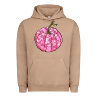 Pigment Burro pink pumpkin with breast cancer ribbons Urban Hoodie - RanaPortraitStore