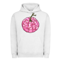 Pigment Lunar Rock pink pumpkin with breast cancer ribbons Urban Hoodie - RanaPortraitStore