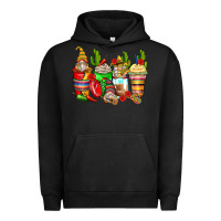 Pigment Black mexican gnomes coffee cups Urban Hoodie - Zillion Design Studio