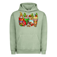 Pigment Oil Green mexican gnomes coffee cups Urban Hoodie - Zillion Design Studio