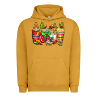 Pigment Peanut Butter mexican gnomes coffee cups Urban Hoodie - Zillion Design Studio