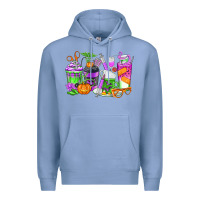 Colony Blue Halloween Nurse Coffee Cups Premium Hoodie - texasbilliewilder