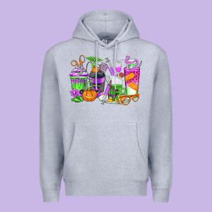 Halloween Nurse Coffee Cups Premium Hoodie Designed By Texasbilliewilder