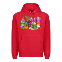Red Halloween Nurse Coffee Cups Premium Hoodie - texasbilliewilder