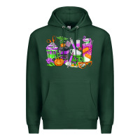 Sports Green Halloween Nurse Coffee Cups Premium Hoodie - texasbilliewilder