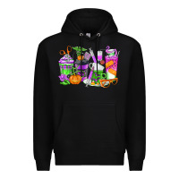 Black Halloween Nurse Coffee Cups Premium Hoodie - texasbilliewilder