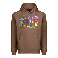 Chestnut Halloween Nurse Coffee Cups Premium Hoodie - texasbilliewilder