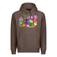 Coffee Halloween Nurse Coffee Cups Premium Hoodie - texasbilliewilder