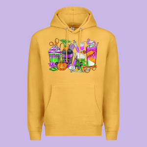 Halloween Nurse Coffee Cups Premium Hoodie Designed By Texasbilliewilder