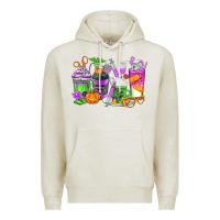 Oatmeal Heather Halloween Nurse Coffee Cups Premium Hoodie - texasbilliewilder