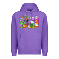 Purple Halloween Nurse Coffee Cups Premium Hoodie - texasbilliewilder