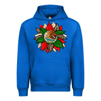 Cobalt mexican flag sunflower Urban Hoodie - Zillion Design Studio