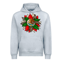 Heather Grey mexican flag sunflower Urban Hoodie - Zillion Design Studio
