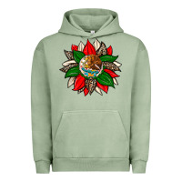 Pigment Oil Green mexican flag sunflower Urban Hoodie - Zillion Design Studio