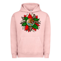 Pigment Salmon mexican flag sunflower Urban Hoodie - Zillion Design Studio