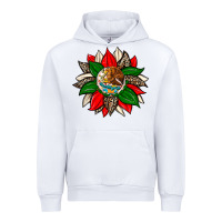 White mexican flag sunflower Urban Hoodie - Zillion Design Studio