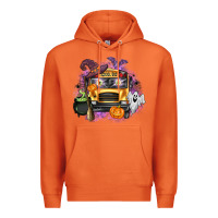 Carrot Halloween School Bus Premium Hoodie - texasbilliewilder