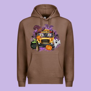 Halloween School Bus Premium Hoodie Designed By Texasbilliewilder