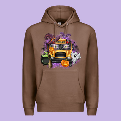Halloween School Bus Premium Hoodie Designed By Texasbilliewilder