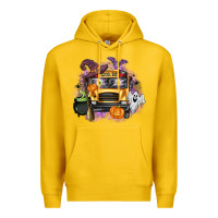 Lemon Halloween School Bus Premium Hoodie - texasbilliewilder