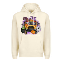 Sandshell Halloween School Bus Premium Hoodie - texasbilliewilder
