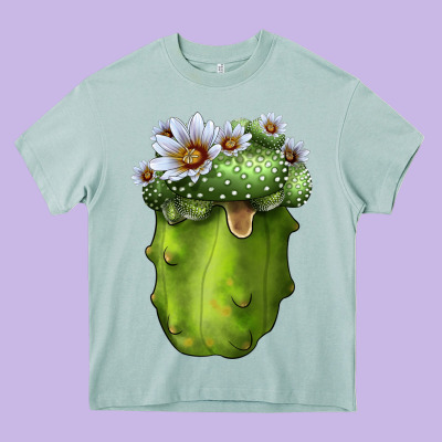 Blossfeldia Cactus Heavy Core Tee Designed By Lillyallendesigns