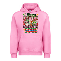 Fuchsia Pink i like my coffee black like my soul Urban Hoodie - Zillion Design Studio