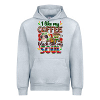 Heather Grey i like my coffee black like my soul Urban Hoodie - Zillion Design Studio