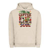 Pigment French Oak i like my coffee black like my soul Urban Hoodie - Zillion Design Studio