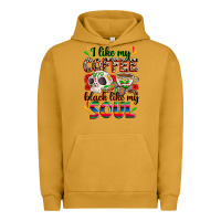 Pigment Peanut Butter i like my coffee black like my soul Urban Hoodie - Zillion Design Studio