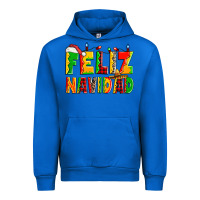 Cobalt feliz navidad Urban Hoodie - Zillion Design Studio