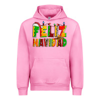 Fuchsia Pink feliz navidad Urban Hoodie - Zillion Design Studio