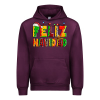 Mauve Wine feliz navidad Urban Hoodie - Zillion Design Studio