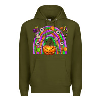 Army Green Halloween Rainbow Premium Hoodie - texasbilliewilder