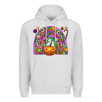 Dove Grey Halloween Rainbow Premium Hoodie - texasbilliewilder