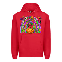 Red Halloween Rainbow Premium Hoodie - texasbilliewilder